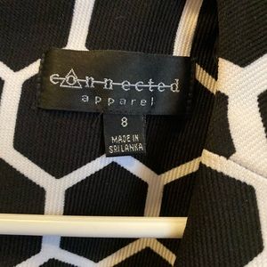 Black and white honeycomb pattern dress